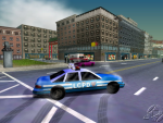 Drifting in a police car