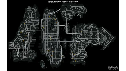 Random Pedestrian Locations Map