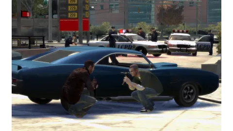 Standoff in the streets.