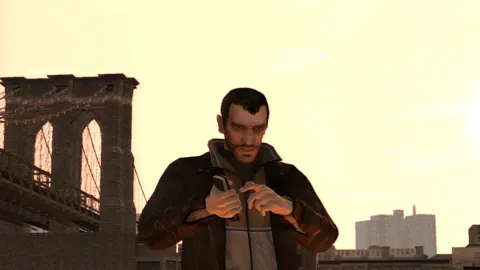 Niko and his cell phone.