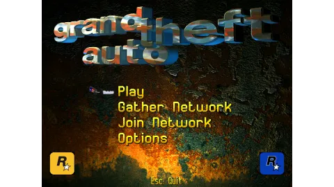 Grand Theft Auto Menu Screen