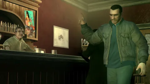 Niko walks into what looks like a bar