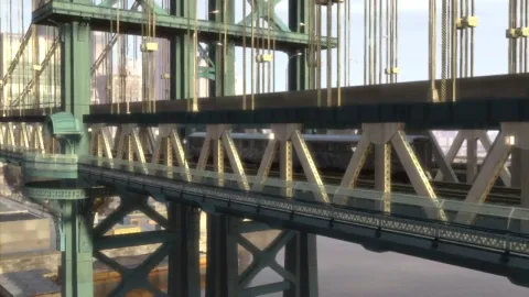 A train on a bridge