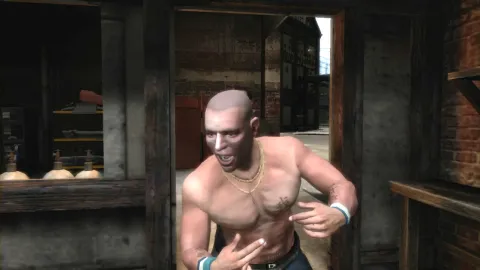 A tattooed guy screams
