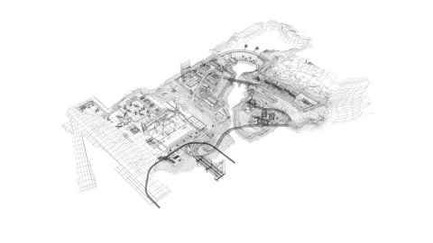 Liberty City Wireframe Render 4