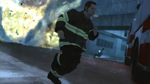 A fireman dodges Niko