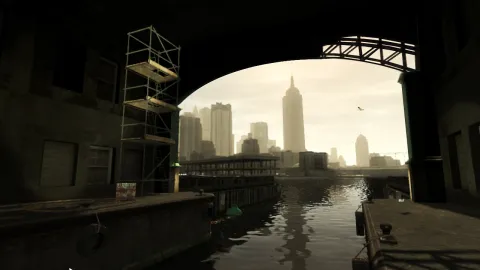 A quiet looking shot of the harbour.