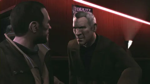 Niko and a guy talk