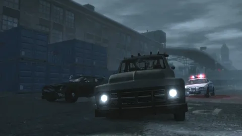 Tow Truck At The Docks