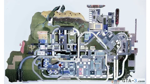 Grand Theft Auto III Map of Portland Island