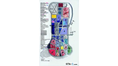 Grand Theft Auto III Map of Staunton Island