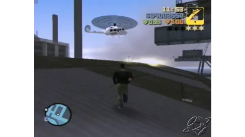 Police heli ahead