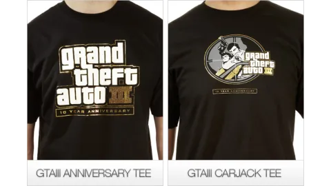 GTA III 10 Year Anniversary T-shirts