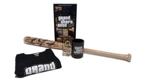 GTA III Anniversary Items: Figure, Shirt, Mug, Bat