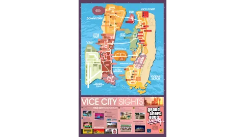 Grand Theft Auto Vice City Map