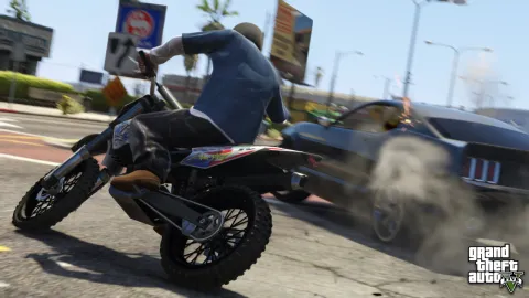 Franklin in a violent chase