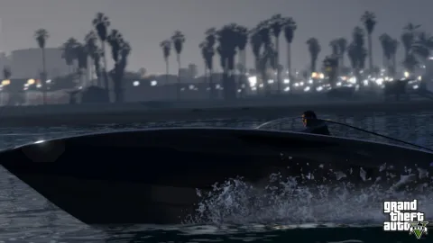 Franklin maneuvers a Squalo at night