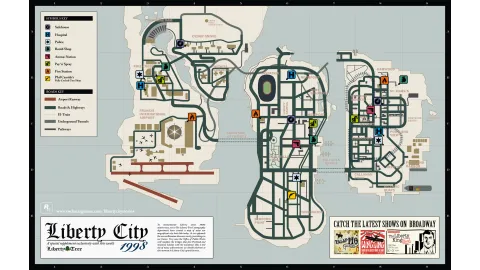 Liberty City Stories Map