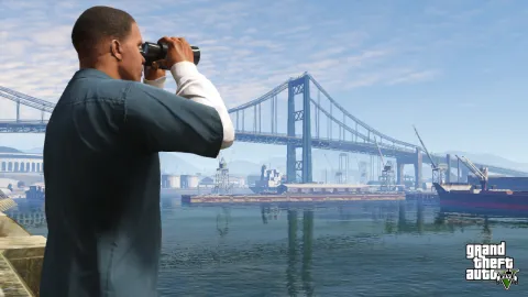 Franklin surveys the port