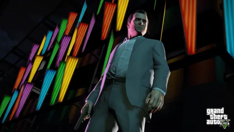 Michael in a colorful setting