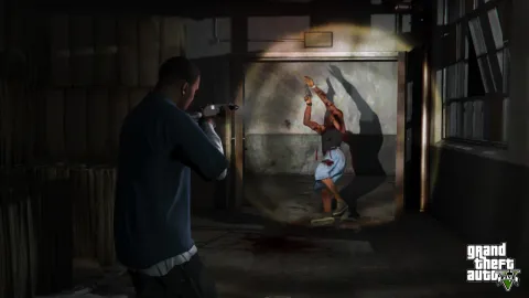Franklin guns down an enemy