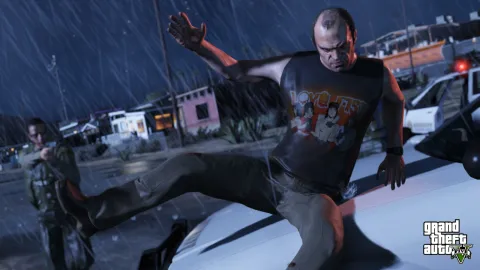 Trevor using slick moves against the sheriffs
