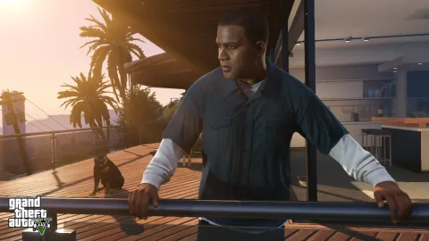 Franklin and Chop survey the city