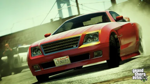 Red car tears rubber away from the law