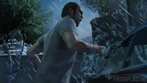 Trevor smashing in the rain