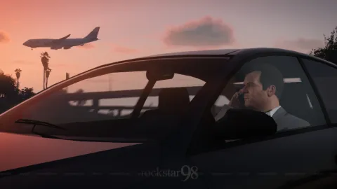 Michael makes a phone call near LSX