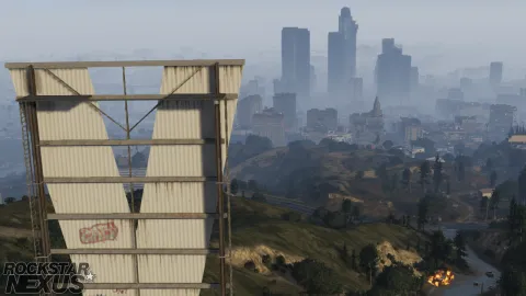 The city from the Vinewood sign