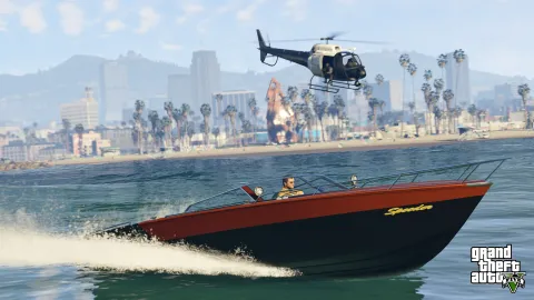 Michael can't out-boat a chopper