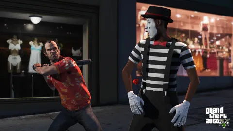 Trevor ensures a mime doesn't talk