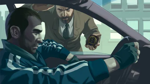 A detective talks to Niko.