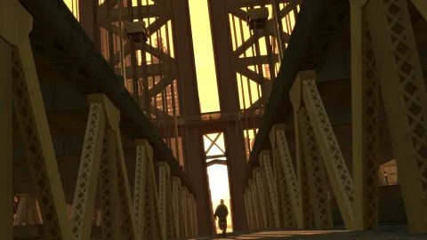 Niko running down the Algonquin Bridge