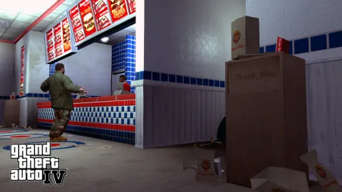 Ordering at the Burger Shot.