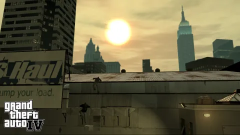 Niko climbing a building.