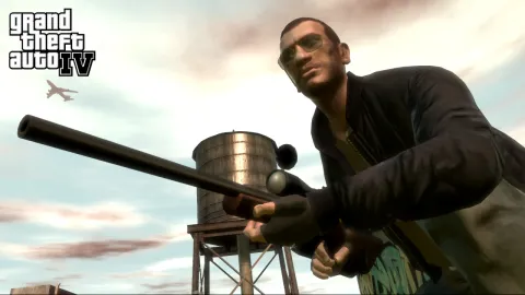 Niko with his sniper rifle.