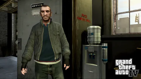 Niko in Roman's office.