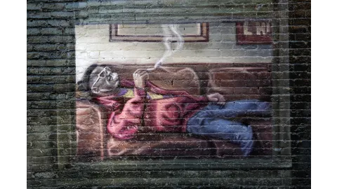 Little Jacob chilling on a couch.
