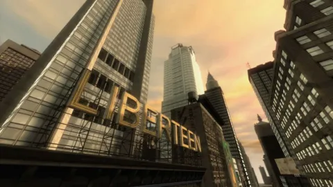 A large sign amongst sky scrapers reads 'Liberteen'.