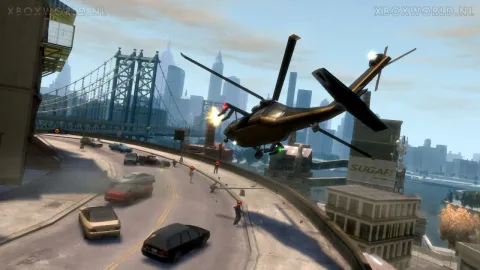 Helicopter going in for the kill