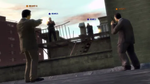 Rooftop shootout.