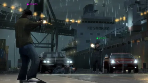 At the docks.