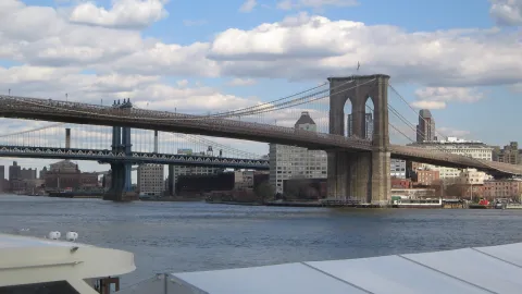 The Brookyln and Manhattan Bridges