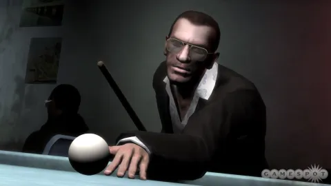 Niko playing pool.