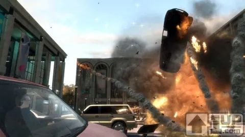 Car explosion.