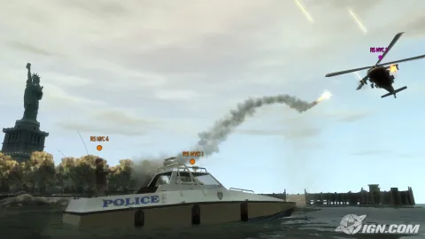 Fighting on the high seas.