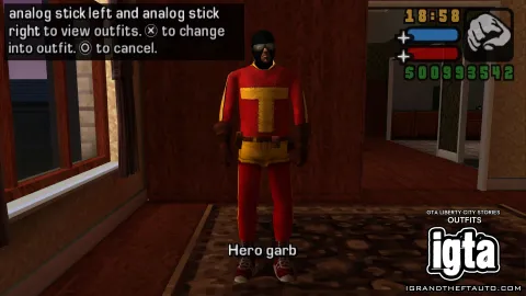 GTA Liberty City Stories Outfit Hero Garb