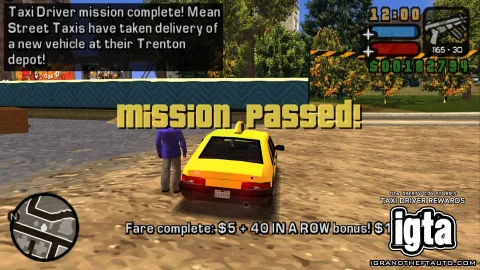 GTA Liberty City Stories Taxi Driver Completed